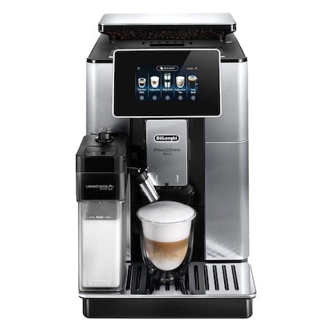 De&#39;Longhi PrimaDonna Bean To Cup Coffee Machine ECAM610.75.MB Silver