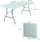 HEXAR&reg; Heavy Duty Multipurpose Camping Table Portable Folding Table Picnic Dining table Centerfold Ideal for Crafts Outdoor Events Lightweight and Durable Table with Carry Handle (L152 W70 H74 CM)