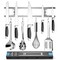 Zulay (12 Inch) Stainless Steel Magnetic Knife Holder For Wall - Powerful Knife Magnetic Strip With Extra Hanging Hooks - Wall Mount Magnetic Knife Strip &amp; Organizer For Kitchen &amp; Tools (Silver)