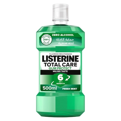 Listerine Total Care Gum Protect Mouthwash Fresh Mint kill 99% germs 500ml