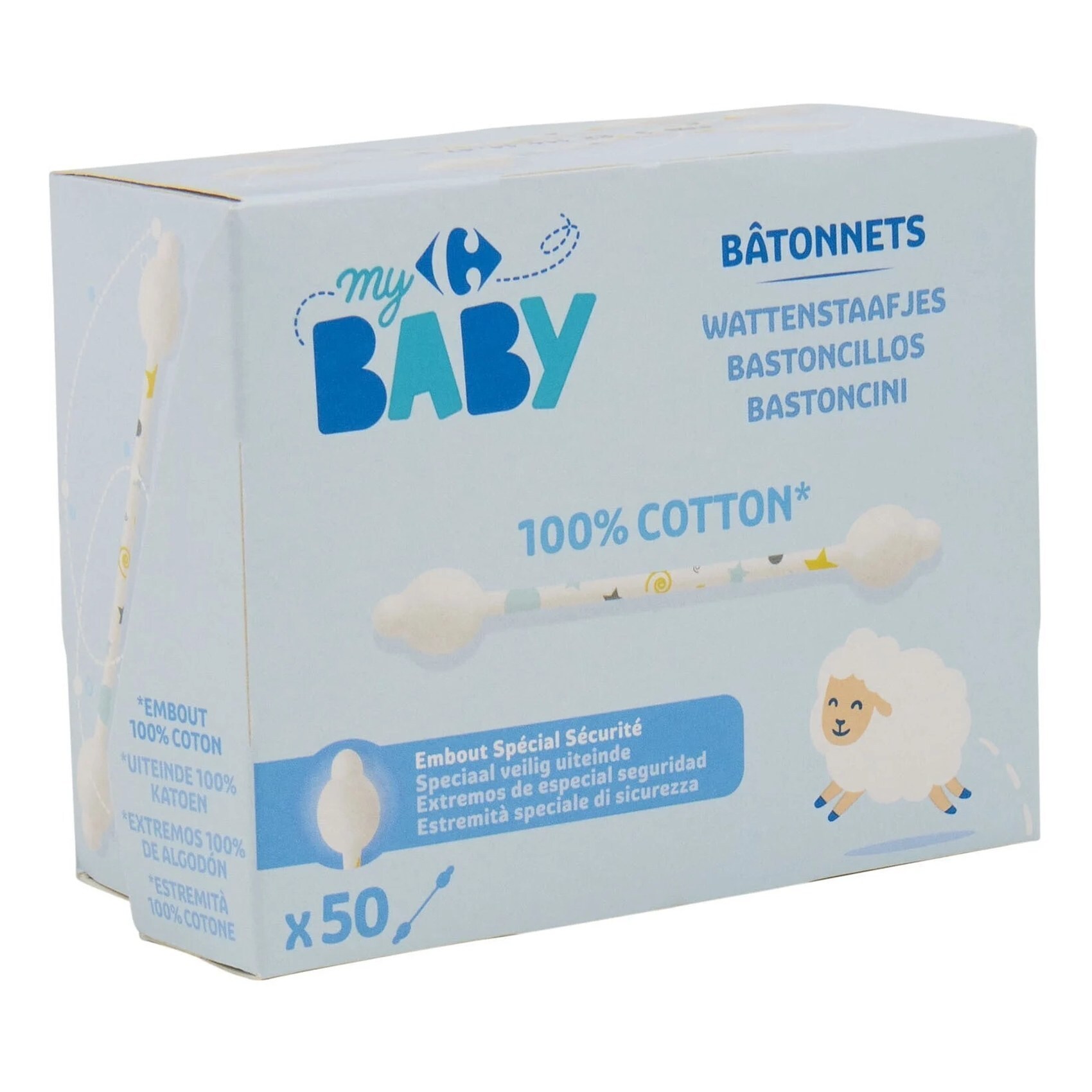 Buy Carrefour My Baby Cotton Batonnets 50 Buds Online Carrefour UAE