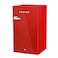 Geepas Single Door Mini Defrost Refrigerator- GRF1202RXE  Mini Fridge  Retro Design  Low Noise and Low Voltage  Quick Cooling  Easy Cleaning  Red  2 Years Warranty