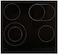 General Supreme Built-In Ceramic 4 Eye Electric Hobs, 60 Cm Length, Black (Installation Not Included)