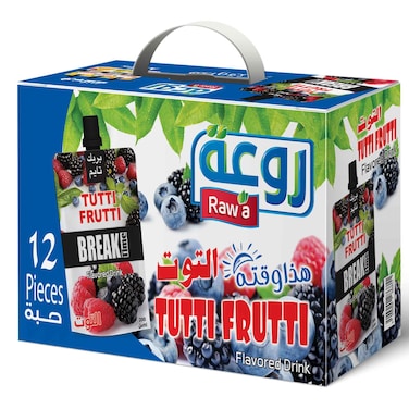 Raw&#39;a Pouch Red Fruits drink 200 MLX12