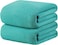 2-Pc Microfiber Bath Towel Turquoise 70x140cm, Soft, Durable, Super Absorbent Fast Drying and No Fading Multipurpose Towel