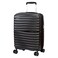 Cosmo Wave 8 Wheel Hard Luggage Trolley Black 70cm