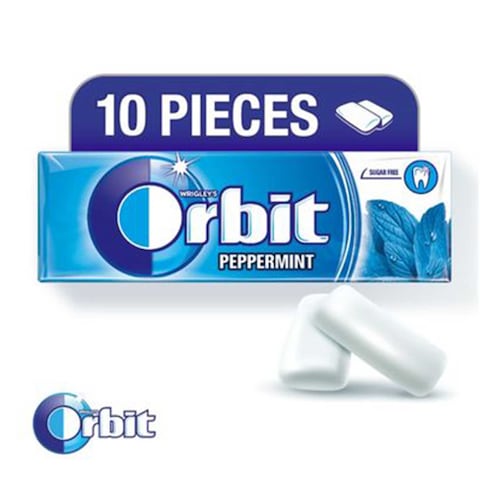 Wrigley&#39;s Orbit Sugar Free Peppermint Chewing Gum 14g (10 Pieces)