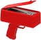 Red Money Gun, Paper Playing Spray Fake Money Gun Make it Money rain Toy Gun, with Pack of 100 pcs of Play Money Cash Gun for Party