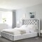 In House Lychee Velvet Bed Frame - Queen - 200x140 cm - White