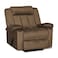 In House Velvet Rocking &amp; Rotating Recliner Chair - Light Brown - AB05