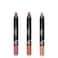 Golden Rose Creamy Matte Lipstick Crayon 3-Piece Set, Nude Set