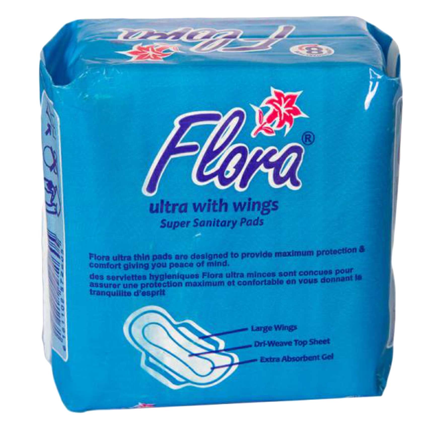 Flora Ultra Super With Wings Sanitary Pads 8 Count
