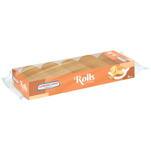 Buy Americana Swiss Rolls- Orange 120g Pack of 6 Rolls in UAE