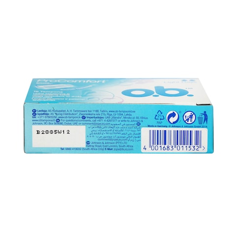 OB Tampons ProComfort Mini Pack of 16 Tampons