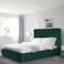 In House Al Shahba Velvet Bed Frame - Queen - 200x150 cm - Dark Green