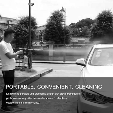 24V Cordless Portable Washer Electric High Pressure Cleaner Machine 200W 30Bar Lithium Handheld Car Cleaning Device With Foam Generator Nozzle Water Pump althiqahkey