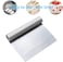 GulfDealz Kitchen Edge Smoother and Multi-functional for Flour, Pastry, Ice-cream, Pizza Dough and Cake Scraper Cutting Tool (35 Centimetre), Stainless Steel Material - Silver