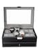 Generic 12-Compartment PU Leather Watch Organizer Box