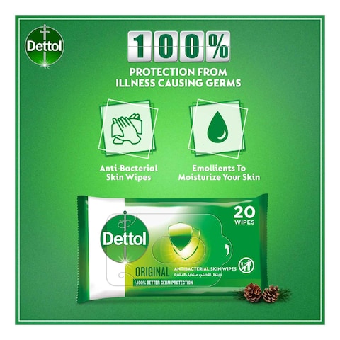 Dettol Anti Bacterial Original Skin 20 Wipes