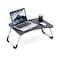 Generic-CK714 Foldable Laptop Table, Portable Standing Bed Desk Black