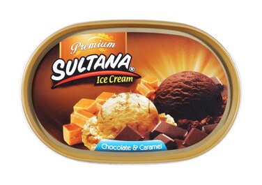 Sultana Chocolate &amp; Caramel Ice Cream - 1 Liter