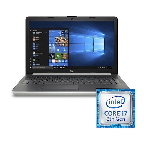 HP Da1883NE Laptop, Intel Core i7-8565U, 15.6 Inch, 1TB, 8GB RAM - Silver
