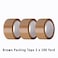 PACK OF 2 HEAVY DUTY BROWN PACKING TAPE (2 INCH WIDE x 100 YARDS)