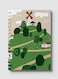 Lowha Spiral Notebook With 60 Sheets And Hard Paper Covers With Cover Farmland Design, For Jotting Notes And Reminders, For Work, University, School