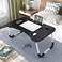 Lushh Foldable Laptop Table with ipad Holder , Cup Slot Adjustable Anti Slip Legs for Indoor Study Eating Reading Watch Movies on Bed, Black