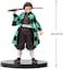 Demon Slayer Figure, 6.3'' Demon Slayer Action Figures PVC Toys Kamado Tanjirou Anime Character Model Standing Statue Anime Demon Slayer Figure Toy Gift Decoration