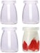 Danmu 4Pcs 100ml Glass Jars Glass Pudding Jars Canning Jars For Yogurt Parfait Jam Honey Spices With Plastic Cap