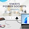 Power Extension Cord with 10 Power Sockets and 6 USB ports - Smart Power Strip  Extension Plug with Surge Protector - Charging Socket with 2m long Extension Cord