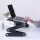 Laptop table notebook desk with rolling wheels portable study stand for living room adjustable table with keyboard tray for home office
