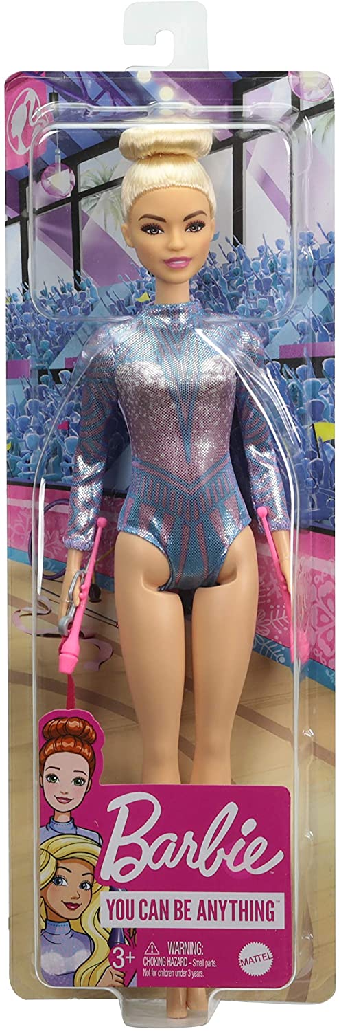 Barbie Rhythmic Gymnast Blonde Doll (12-In/30.40-Cm), Leotard &amp; Accessories Gtn65