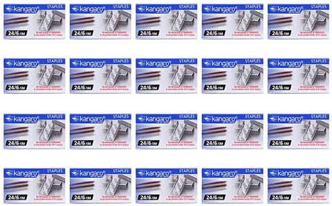 Generic Kangaro No.24/6 1M Staples Set Of 20 Boxes