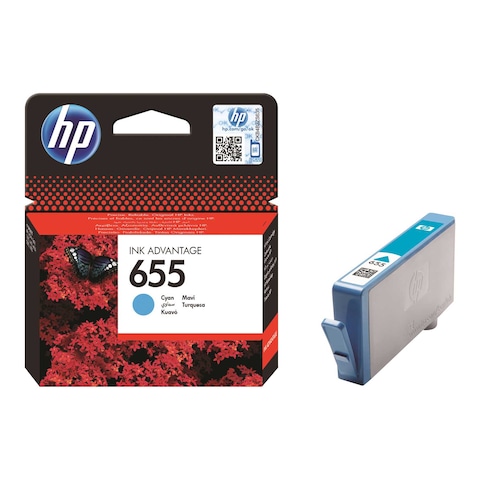 HP 655 Cyan Original Ink Cartridge  CZ110AE