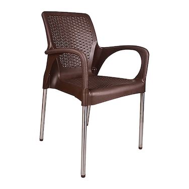 شهرزاد كرسى بلاستيك كبير بأرجل معدن