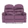 In House Velvet Double Cinematic Recliner Chair With Cups Holder - Light Purple - NZ80