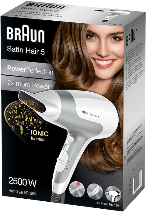 Braun Satin Hair 5 PowerPerfect Hair Dryer with Ionic Technology - HD580