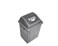 AKC Swing Top Quadrate Garbage Bin Grey 25L