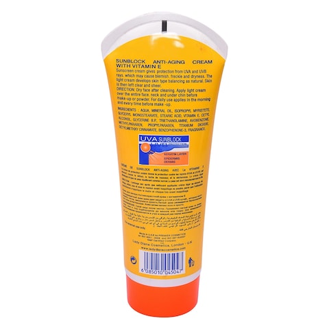 Lady Diana Vitamin E Sunblock Cream 170ml