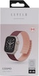 Levelo Cosmo Silicone Watch Strap Compatible With Apple Watch Ultra Series 8, Soft Silicone, Replacement, Adjustment, Wristband (Pink/Burgundy)