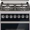 Super General 4 Burner Cooking Range SGC616FSBGOF Silver/Black