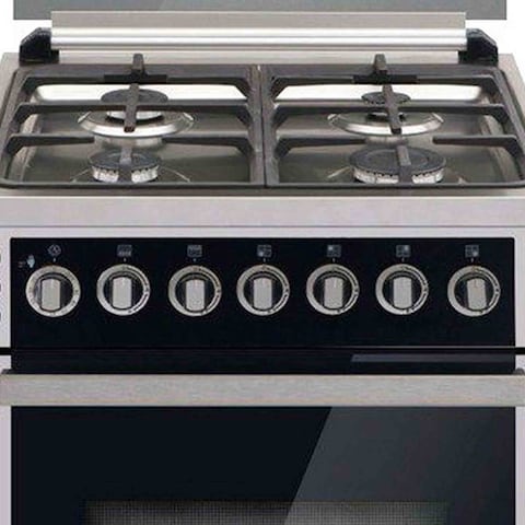 Super General 4 Burner Cooking Range SGC616FSBGOF Silver/Black