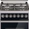Super General 4 Burner Cooking Range SGC616FSBGOF Silver/Black