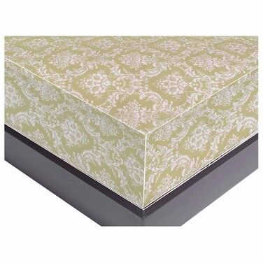 Printed Fitted Bed Sheet - 180X200 cm - Caf&eacute;