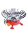 Aotu Windproof 1-Burner Camping Stove - Red/Blue