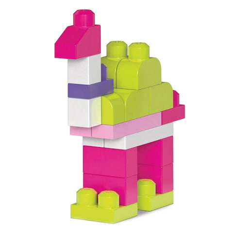 Fisher-Price Mega Bloks First Builders Big Building Block Bag Set 60 Pieces 1+ Years Pink