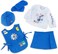 Emily Rose 18 Inch Doll Clothes, Daisy Girl Scout-Inspired Outfit, Includes Blue Skirt, Ls White T-Shirt With Daisy Print, Blue Tunic With Embroidered Patches, Matching Hat And Socks