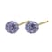 Caflon Fashion Sense Gold Plated Tanzanite Glitterball Earring, 6 mm